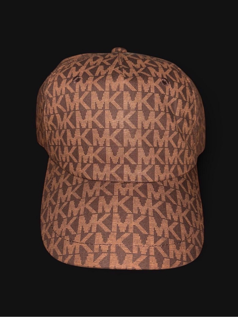 Michael Kors Tan & Brown MK Logo Baseball Hat